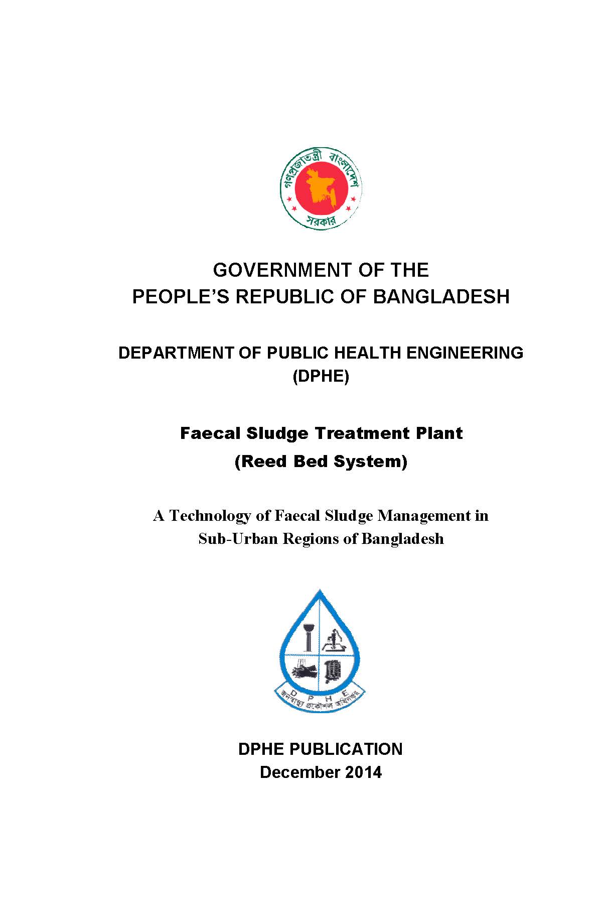 Fecal Sludge Treatment Plant (Reed Bed System: A Technology of Fecal Sludge Management in Sub-Urban Regions of Bangladesh