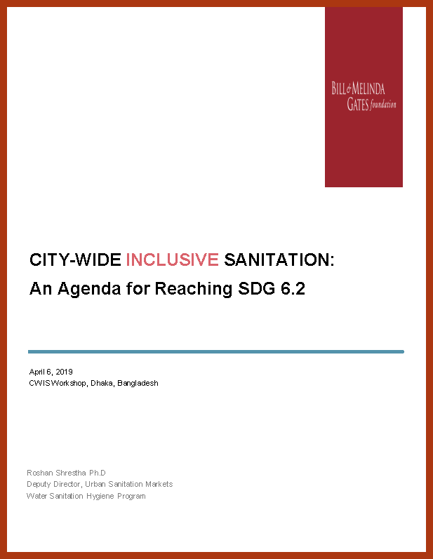 City-Wide Inclusive Sanitation: An Agenda for Reaching SDG 6.2